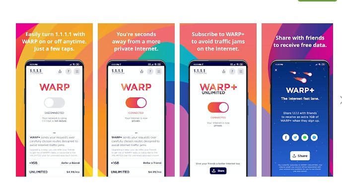 تطبيق Warp ممتاز لحل مشكلة بطئ الانترنت في بلدك