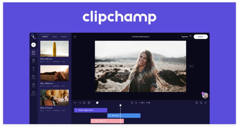 موقع Clipchamp ( لتحرير فيدوهات بالذكاء الاصطناعي )