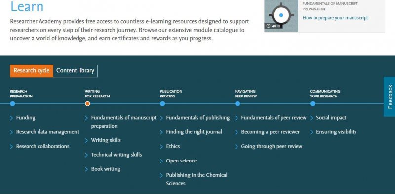 كورس مجاني للبحث العلمي مقدم من Elsevier Researcher Academy لا غنى عنه